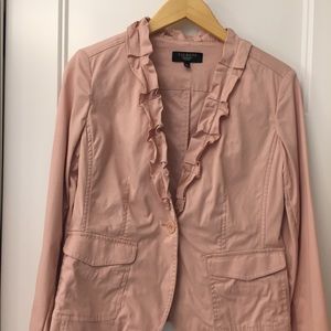 Talbots Grace Fit Ruffle Blazer Jacket